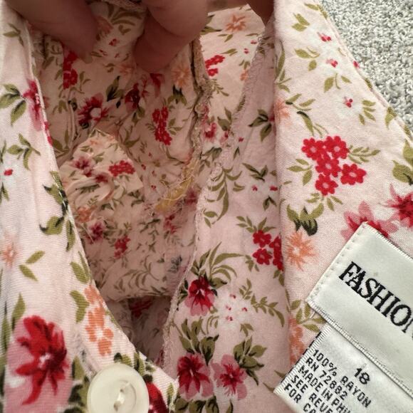 Vintage 90s Y2K Fashion Bug Maxi Dress 18 Romantic Floral Cottagecore Soft Girl - Picture 6 of 10